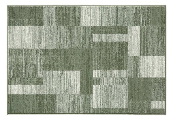 Dekorativní koberec s patchwork vzorem zelená 60x110 cm