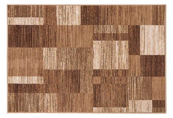 Dekorativní koberec s patchwork vzorem hnědošedá 60x110 cm