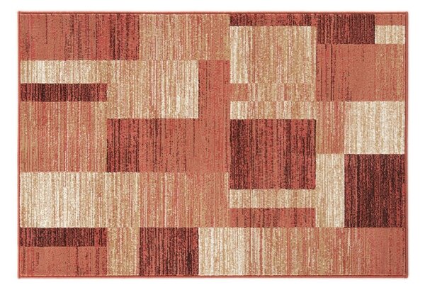 Dekorativní koberec s patchwork vzorem terakota 60x110 cm