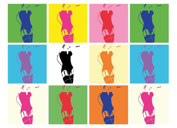 Tapeta pop art půvab ženy