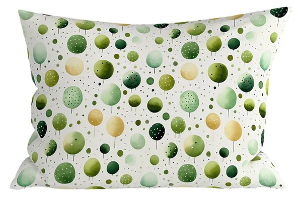 Sada povlečení z polybavlny GREEN TREES POLY zelené + povlak na polštář 50 x 70 cm ZDARMA