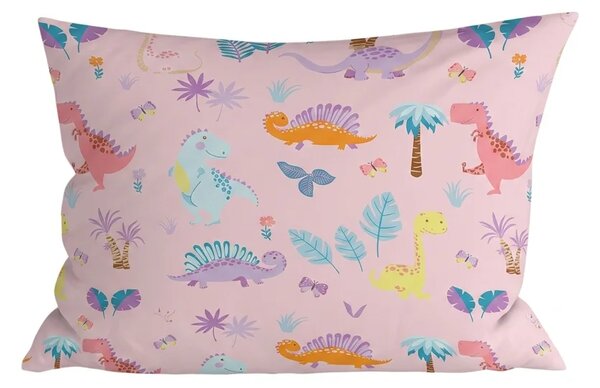Sada dětského povlečení z mikrovlákna DINO ISLAND barevné + povlak na polštář 50 x 70 cm ZDARMA