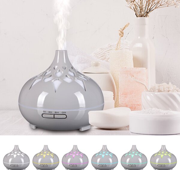 Aroma difuzer Palm šedý lesk 500ml SIXTOL