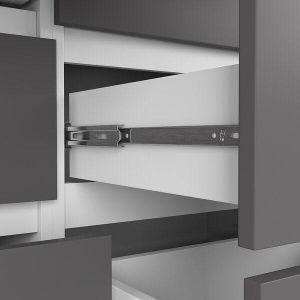 Ak furniture Komoda Kuba 120 cm 8 šuplíků bílá/grafitová