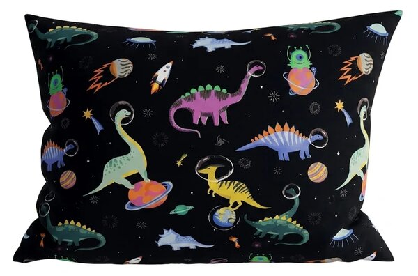 Sada dětského povlečení z mikrovlákna DINO SPACE barevné + povlak na polštář 50 x 70 cm ZDARMA