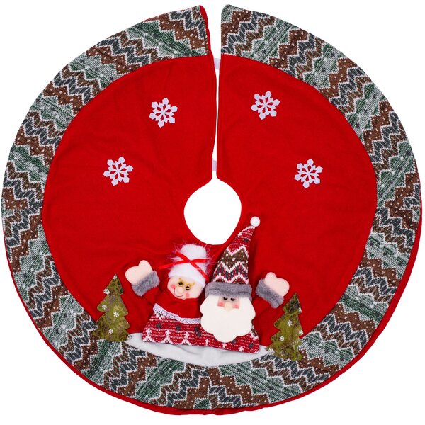 Tutumi, podložka pod vánoční stromeček 80cm XY22025, červená, CHR-05636