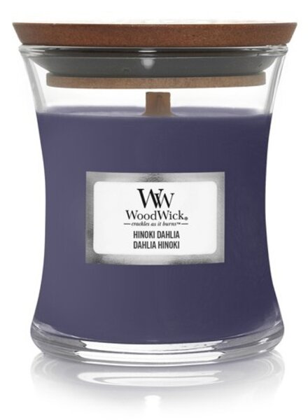 WoodWick Malá vonná svíčka WoodWick, Hinoki Dahlia