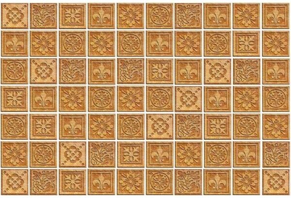 DIMEX | Vliesové fototapety na zeď Žulové kachličky MS-5-0274 | 375 x 250 cm| oranžová