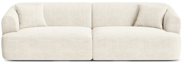 -25 % Dny MOMENTI– Cosmopolitan Design Krémově bílá manšestrová čtyřmístná pohovka Campi 255 cm