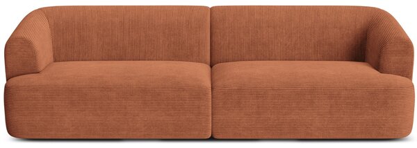 -25 % Dny MOMENTI– Cosmopolitan Design Terakotově oranžová manšestrová čtyřmístná pohovka Campi 255 cm
