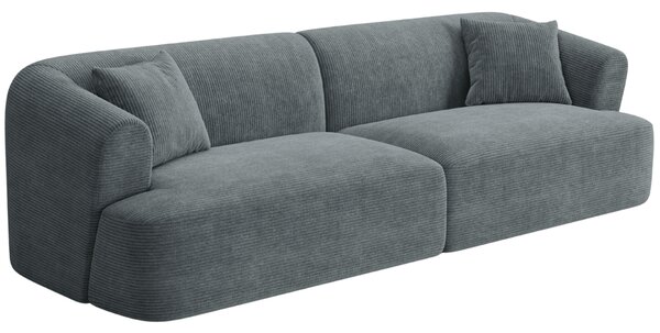 -25 % Dny MOMENTI– Cosmopolitan Design Šedá manšestrová čtyřmístná pohovka Campi 255 cm