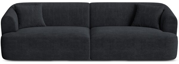 -25 % Dny MOMENTI– Cosmopolitan Design Černá manšestrová čtyřmístná pohovka Campi 255 cm