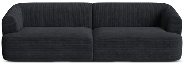 -25 % Dny MOMENTI– Cosmopolitan Design Černá manšestrová čtyřmístná pohovka Campi 255 cm