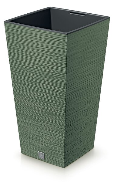 Prosperplast Květináč FURU SQUARE 39,5cm zemitě zelený