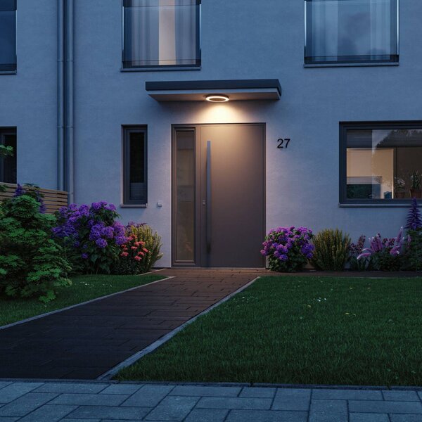 Paulmann Circula LED venkovní světlo ZigBee antracitová, stmívatelný, Černá, Plast, Moderní