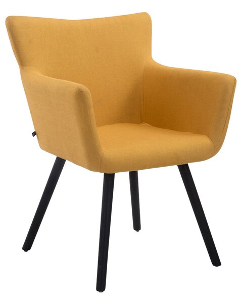 Židle Antwerp s opěrkami ~ látka, nohy černé Barva Žlutá