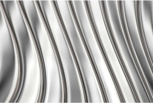 DIMEX | Vliesové fototapety na zeď Kovové pásy MS-5-0299 | 375 x 250 cm| bílá, šedá