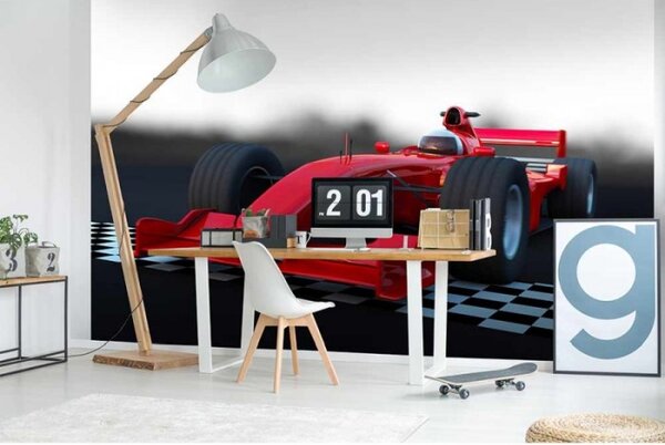 DIMEX | Vliesové fototapety na zeď Formule MS-5-0310 | 375 x 250 cm| červená, černá, bílá