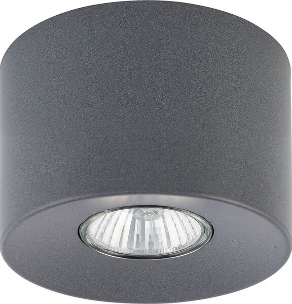 Stropní přisazené LED osvětlení ORION, 1xGU10, 10W, 8,5x11cm, kulaté, šedé