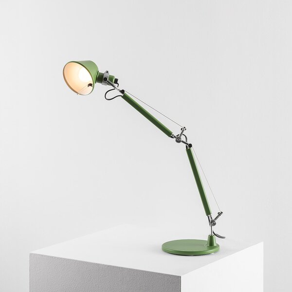 Artemide AS01180058 Tolomeo Micro tavolo, zelená stolní lampa, 1x6W LED E14, 45+37cm