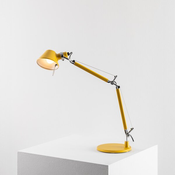 Artemide AS01180057 Tolomeo Micro tavolo, žlutá stolní lampa, 1x6W LED E14, 45+37cm