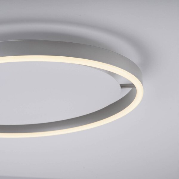 JUST LIGHT. GmbH LED stropní svítidlo Ritus, Ø 39,3 cm, hliník, stmívatelný, Hliník / šedá / zinek, Obývací pokoj / jídelna, Hliník, Moderní