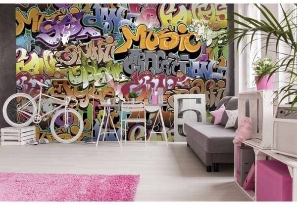 DIMEX | Vliesové fototapety na zeď Graffiti MS-5-0322 | 375 x 250 cm| vícebarevná