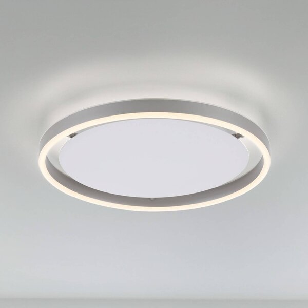 JUST LIGHT. GmbH LED stropní svítidlo Ritus, Ø 39,3 cm, hliník, stmívatelný, Hliník / šedá / zinek, Obývací pokoj / jídelna, Hliník, Moderní