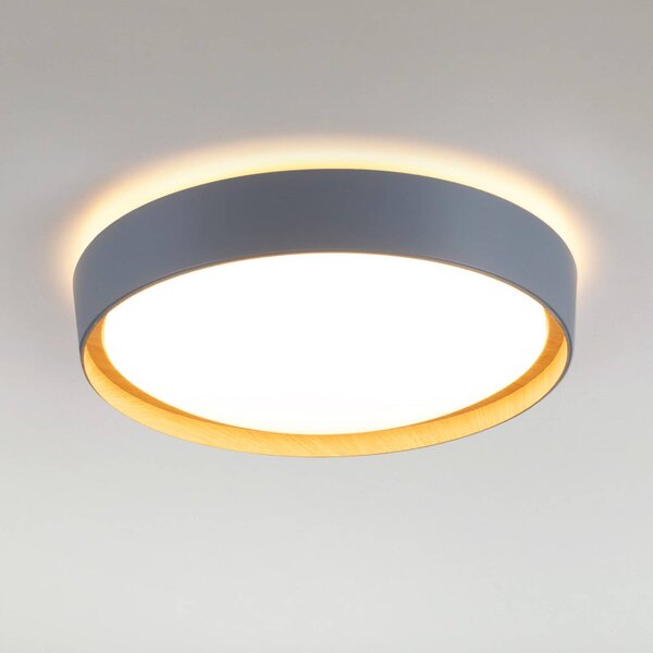 JUST LIGHT. GmbH Stropní svítidlo LED Emilia, třístupňově stmívatelné, šedé, stmívatelný, Hliník / šedá / zinek, Obývací pokoj / jídelna, kov, Moderní