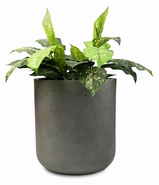 Kulatý květináč CHICO, sklolaminát, průměr 45 x výška 50 cm, šedý