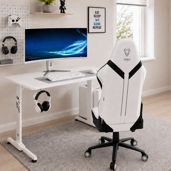 Herní stůl 100 cm bílý: Diablo X-Mate 1000