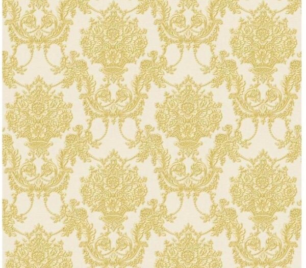 A.S. Création | Vliesová tapeta na zeď Chateau 34492-4 | 0,53 x 10,05 m | krémová, zlatá
