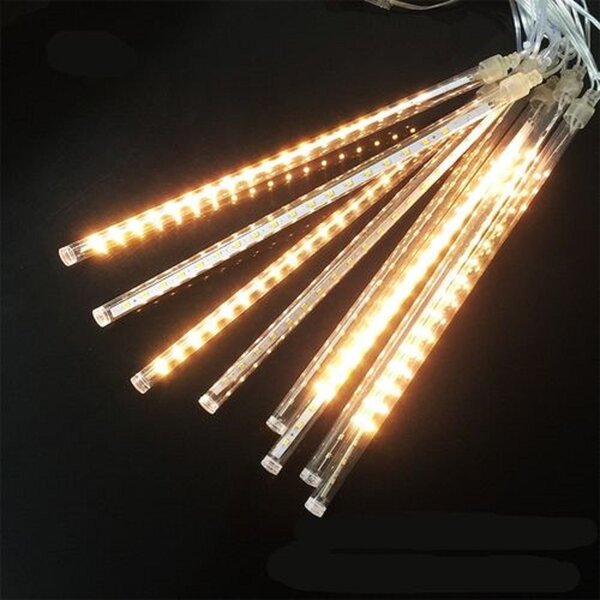 Vánoční LED kapající rampouchy - 8ks, 50cm, různé barvy Barva: Teplá bílá