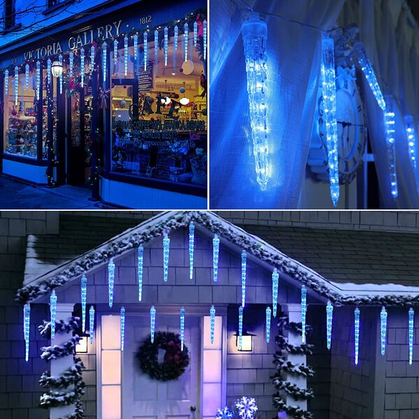 LED kapající rampouchy 8ks, 45cm, různé barvy na výběr Barva: Teplá bílá