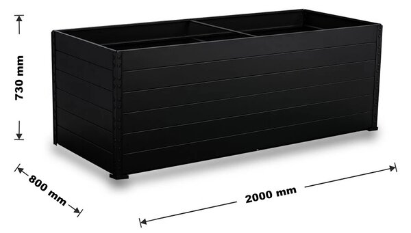Trestles Vyvýšený kovový záhon Jumbo - antracit ZAI1-8020-7016
