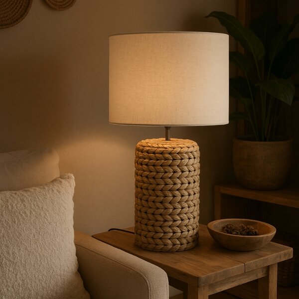 Béžová stolní lampa J-line Fott 47 cm