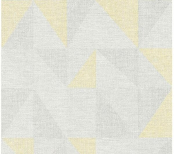A.S. Création | Vliesová tapeta na zeď Björn 35181-1 | 0,53 x 10,05 m | šedá, žlutá