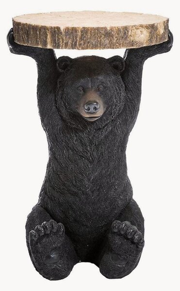 Kulatý odkládací stolek's dřevěným vzhledem Bear