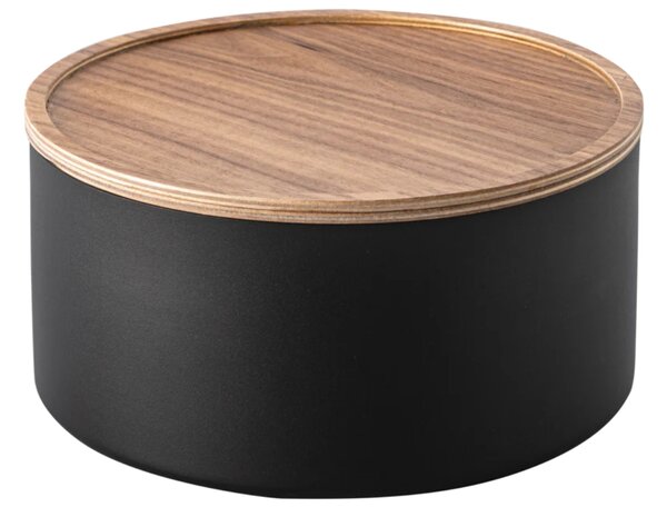 Černý kovový úložný box Yamazaki Rin 22 cm