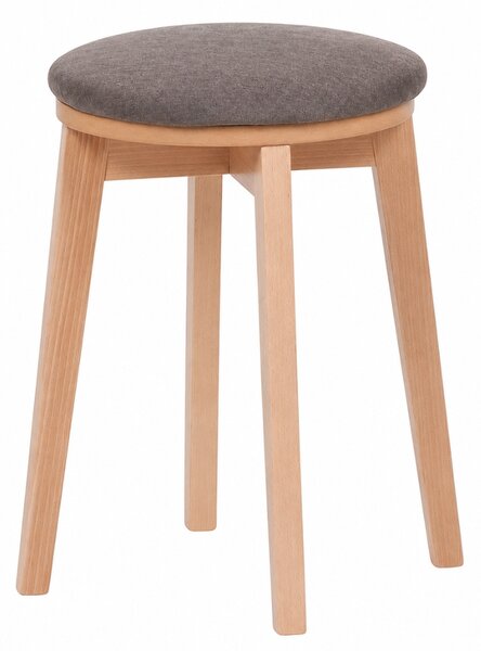 FormWood Dubová stolička Tabonta 50 cm se šedým sedákem