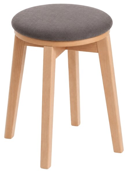FormWood Dubová stolička Tabonta 50 cm se šedým sedákem