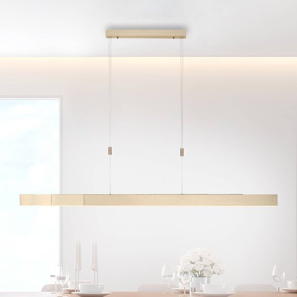 PURE LED závěsné světlo Moto, imperial gold, stmívatelné,, stmívatelný, Mosaz / zlato, Obývací pokoj / jídelna, kov, Moderní
