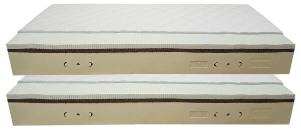 Bazyl.cz Matrace APOLLO 100% přírodní LATEX + KOKOS 7 zón 27cm - 90x200cm AKCE 1+1