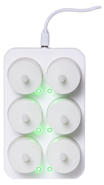 LED svíčky s nabíječkou – set 6 ks