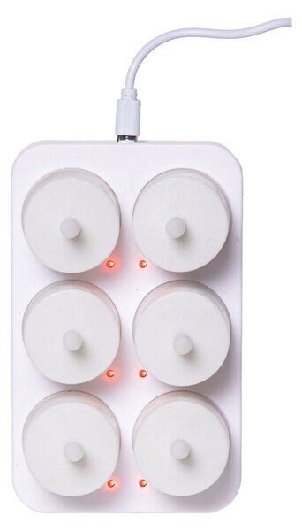 LED svíčky s nabíječkou – set 6 ks