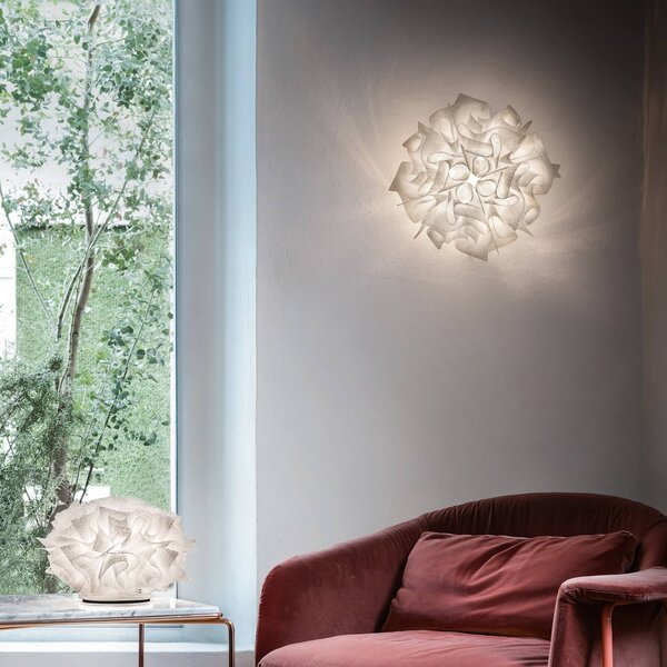 Slamp Veli Couture Medium stropní světlo bílá 53cm, stmívatelný, Bílá / opál, Obývací pokoj / jídelna, Plast, Design