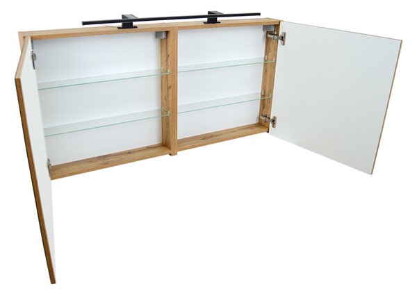 Comodo Zrcadlová skříňka Ideal OW 120 ZS LED-B s osvětlením Any LED 80 B, černá