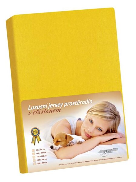 BELLATEX Jersey s elastanem sytá žlutá 120x200 cm