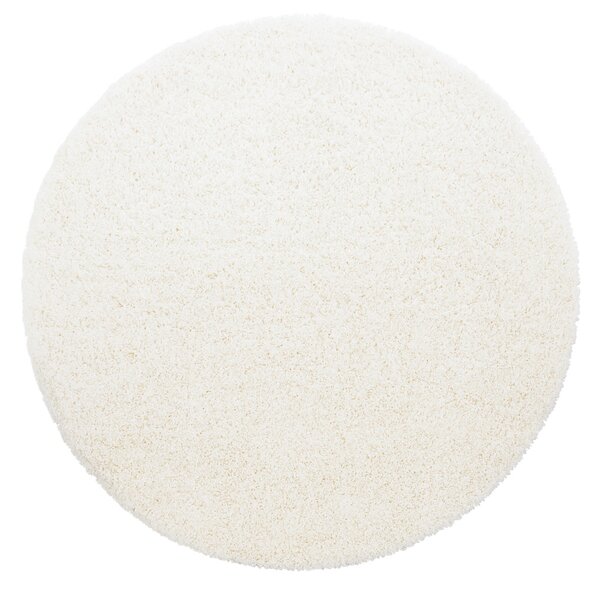 Ayyildiz, Kusový koberec Life Shaggy 1500 cream kruh, 80x80 (průměr) kruh, bílá, ložnice