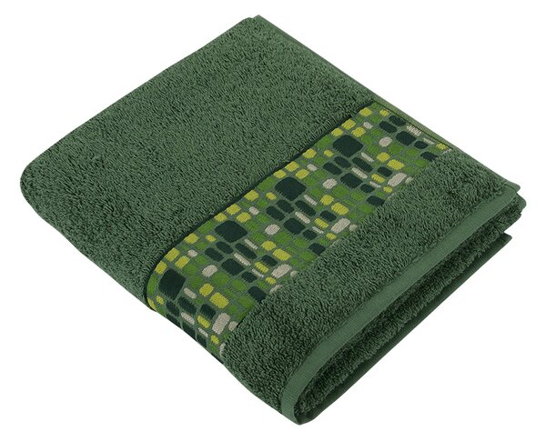 Bellatex Froté ručník kolekce Kameny tmavě zelený 50x100 cm